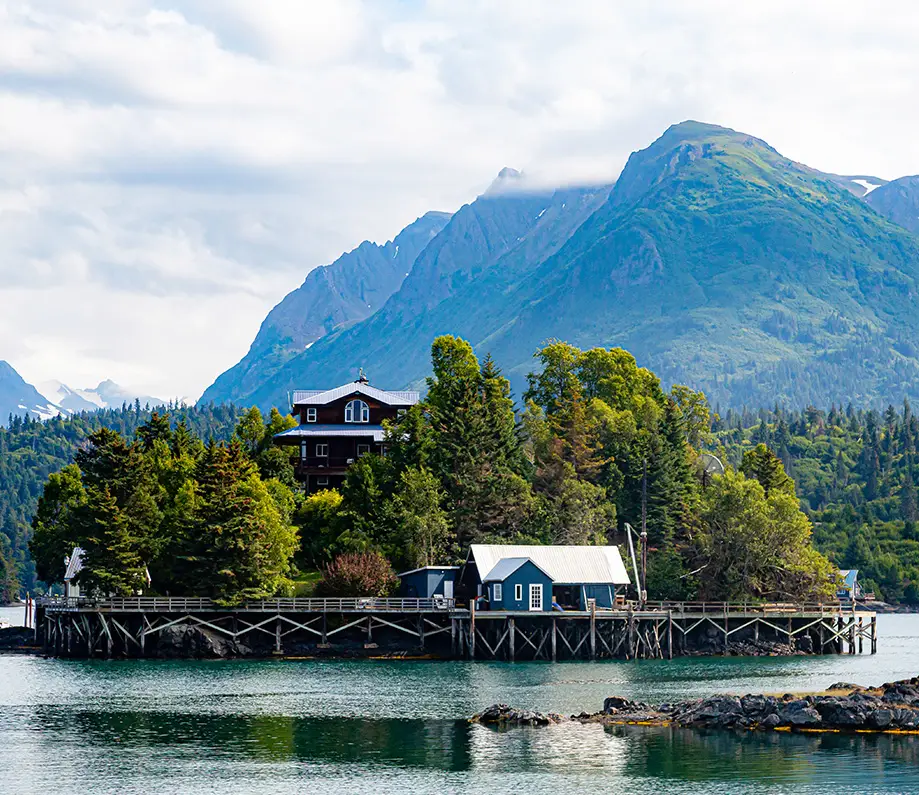 A charming waterfront village along Kachemak Bay, Alaska.